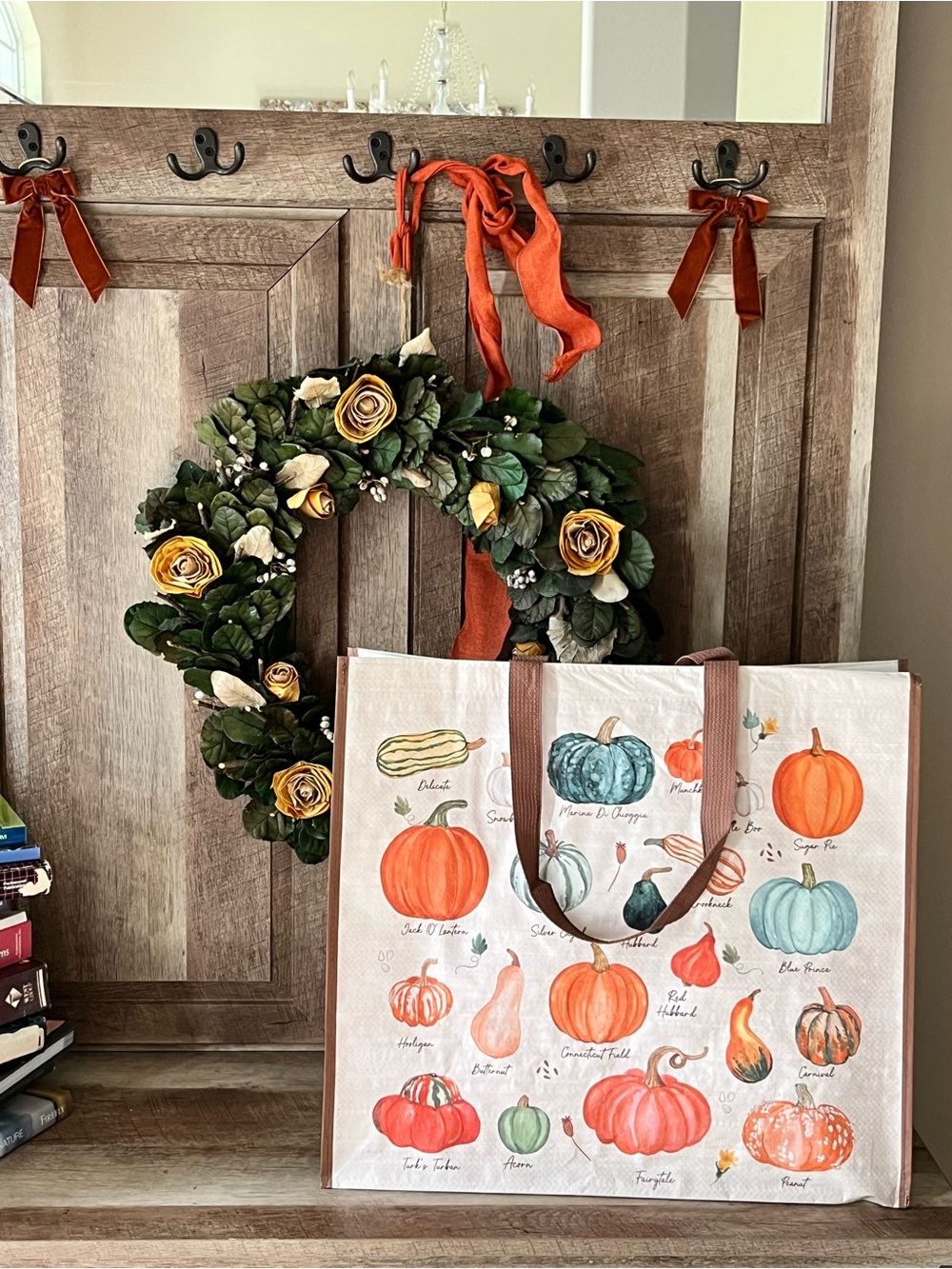 🍂Autumn Pumpkin Varieties Reusable Market Tote